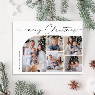 Simply Elegant Holiday 5 PHOTO Christmas Greeting Postcard