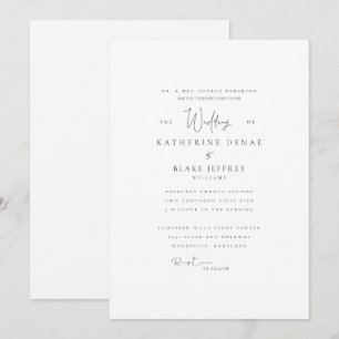 Simply Elegant II Wedding Bride Parents Invitation
