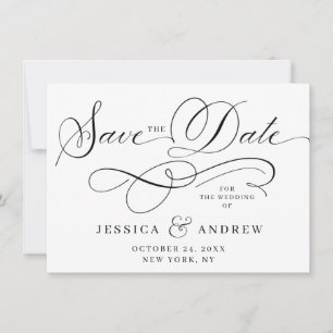 Simply Elegant Lettering Wedding Save the Date