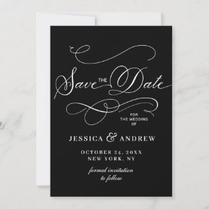 Simply Elegant Lettering Wedding Save the Date