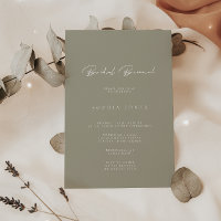 Simply Elegant Minimalist Bridal Brunch Invitation