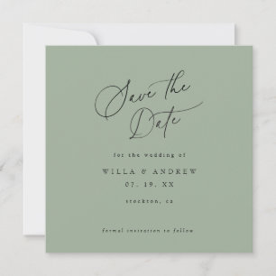 Simply Elegant Minimalist Save The Date Photo Card