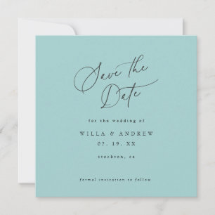 Simply Elegant Minimalist Save The Date Photo Card
