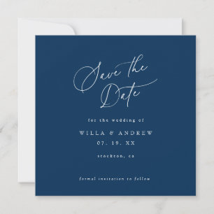 Simply Elegant Minimalist Save The Date Photo Card