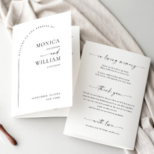 Simply Elegant Minimalist Wedding Ceremony Program