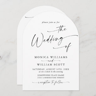 Simply Elegant Minimalist Wedding QR code Photo Invitation