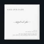 Simply Elegant Minimalist Wedding Save our Date  Magnet<br><div class="desc">Simple and Elegant.  Wedding Save the Date. Custom Names  Magnet.</div>