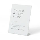 Simply Elegant Modern Wedding Photo Guest Book