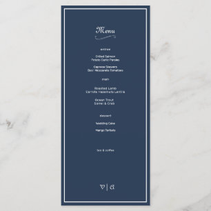 Simply Elegant Nautical Blue with Border Menu