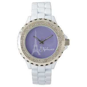 Simply Elegant Paris Eiffel Tower Lavender Watch
