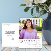 Simply Elegant Photo Homeschool Grad Thank You