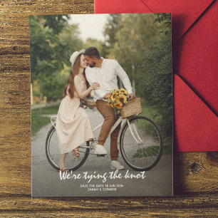 Simply Elegant Photo Save the Date Postcard