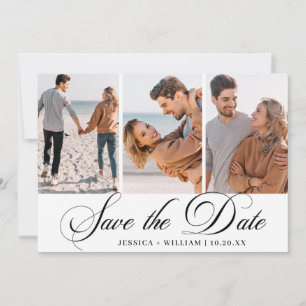 Simply Elegant Photo Wedding 3 PHOTO Save The Date