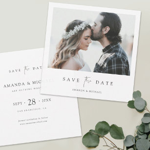 Simply Elegant Photo Wedding Save the Date Invite