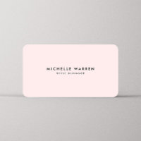 Simply Elegant Pink Blogger Business Card