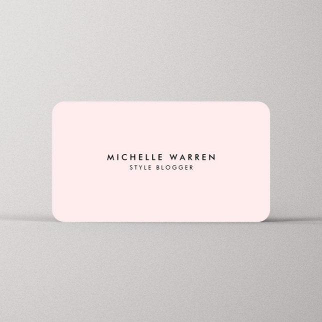 Simply Elegant Pink Blogger Business Card (Creator Uploaded)