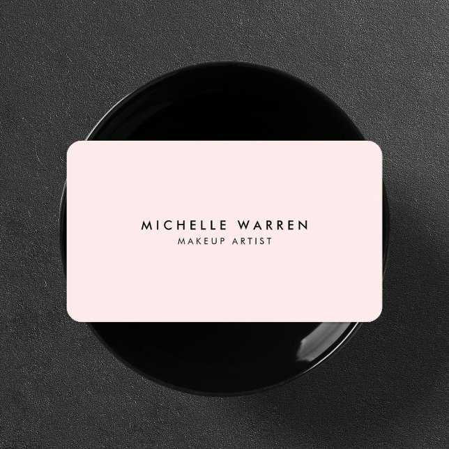 Simply Elegant Pink Makeup Artist Business Card (Creator Uploaded)