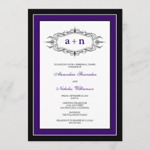 Simply Elegant Rehearsal Dinner Invitation (royal)