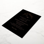 Simply Elegant Rose Gold Vintage Black<br><div class="desc">Simply Elegant Script Vintage. Wedding invitation.  Black and rose gold foil.   Bride parents.</div>