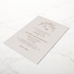 Simply Elegant Rose Gold Vintage II<br><div class="desc">Simply Elegant Script Vintage. Wedding invitation.  Cream and rose gold foil.   Bride parents.  All text foil.</div>