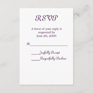 Simply Elegant RSVP Card