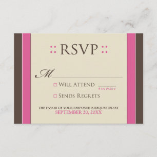Simply Elegant RSVP Card (fuchsia/chocolate)
