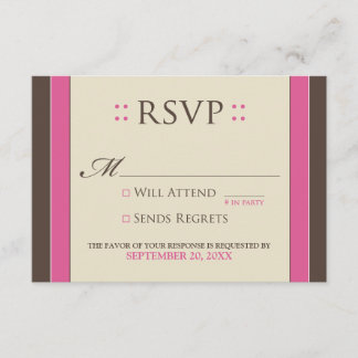 Simply Elegant RSVP Card (fuchsia/chocolate)