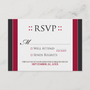 Simply Elegant RSVP Card (red/black)