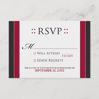Simply Elegant RSVP Card (red/black)