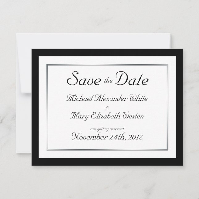 Simply Elegant - Save the Date Announcements (Front)
