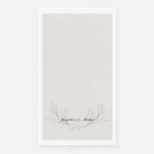 Simply Elegant Script Cream Wedding Napkin
