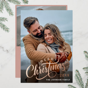 Simply Elegant Sparkle Christmas 2 PHOTO Rose Gold