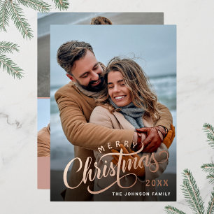 Simply Elegant Sparkle Christmas 4 PHOTO Rose Gold
