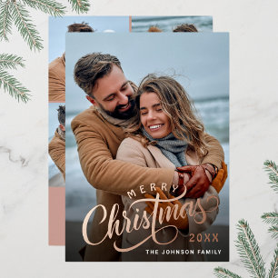 Simply Elegant Sparkle Christmas 5 PHOTO Rose Gold