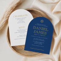 Simply Elegant Star, Info on Back Arch Bar Mitzvah