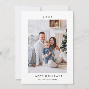 Simply Elegant Stylish 2 PHOTO Christmas Greeting Holiday Card