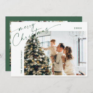 Simply Elegant Stylish 5 PHOTO Christmas Greeting Holiday Card