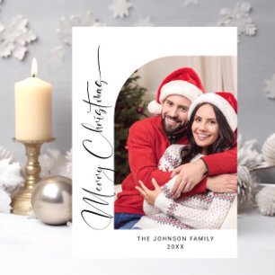 Simply Elegant Stylish PHOTO Christmas Greeting Holiday Card