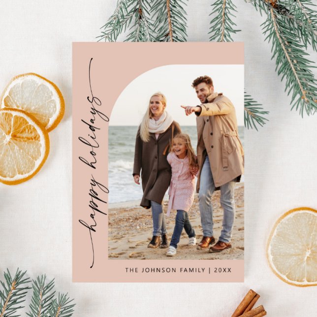 Simply Elegant Stylish PHOTO Christmas Greeting Holiday Card (Creator Uploaded)