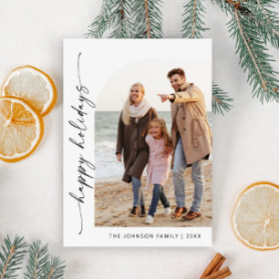 Simply Elegant Stylish PHOTO Christmas Greeting Holiday Card