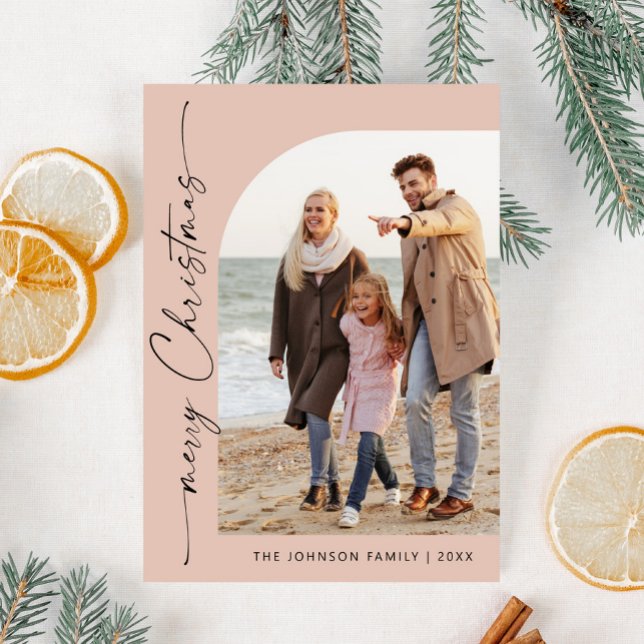 Simply Elegant Stylish PHOTO Christmas Greeting Holiday Card (Creator Uploaded)