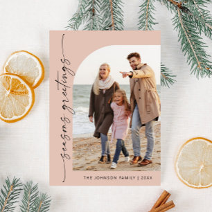 Simply Elegant Stylish PHOTO Christmas Greeting Holiday Card