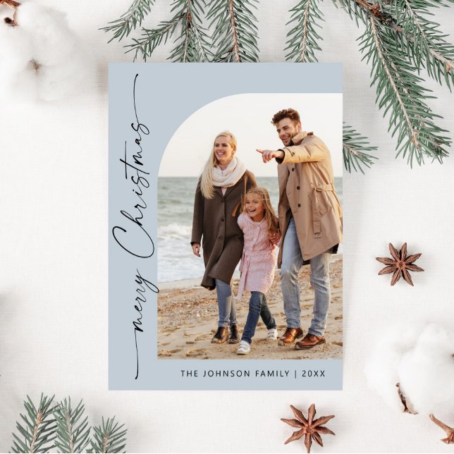 Simply Elegant Stylish PHOTO Christmas Greeting Holiday Card (Creator Uploaded)