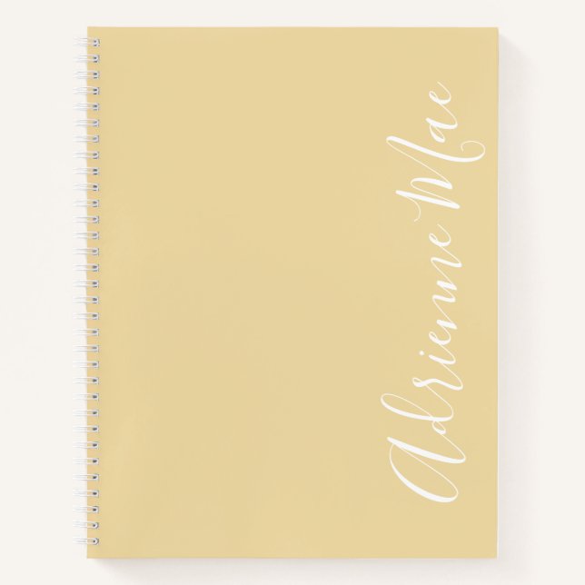 Simply Elegant Sunlight Ivory Personalised Notebook (Front)