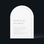 Simply Elegant Typography Modern Arch Wedding Invitation<br><div class="desc">Elegant black and white minimalist typography design with stylish script and timeless serif font and trendy arch shape,  simple and clean. Great arch wedding invitations for minimalist wedding,  modern wedding and classic wedding. 
See all the matching pieces in collection.</div>