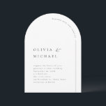 Simply Elegant Typography Modern Arch Wedding Invitation<br><div class="desc">Elegant black and white minimalist typography design with stylish script and timeless serif font and trendy arch shape,  simple and clean. Great arch wedding invitations for minimalist wedding,  modern wedding and classic wedding. 
See all the matching pieces in collection.</div>