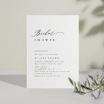 Simply Elegant Typography Modern Bridal Shower Invitation<br><div class="desc">Elegant black and white minimalist typography design with stylish script and timeless serif font,  simple and clean. Great bridal shower invitations for minimalist wedding,  modern wedding and classic wedding. 
See all the matching pieces in collection.</div>
