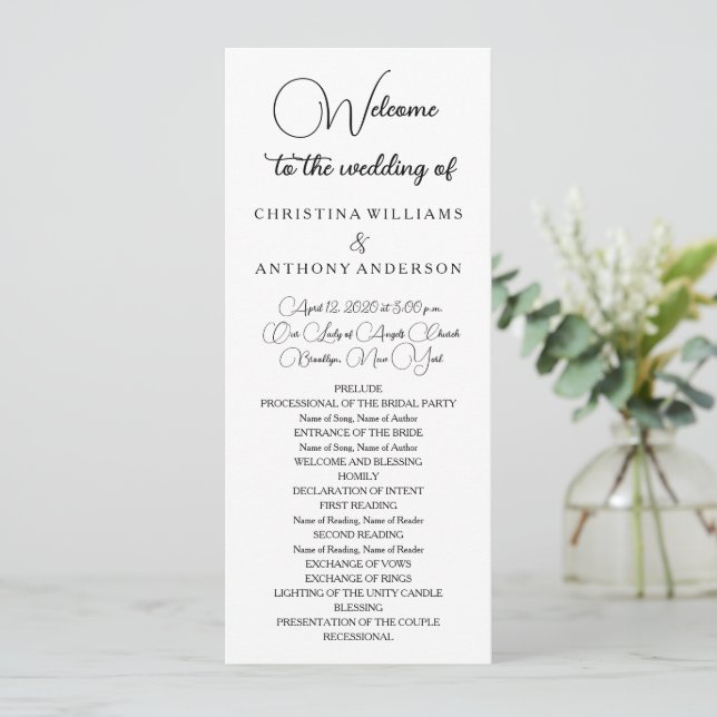 Simply Elegant Typography Modern Programme (Standing Front)