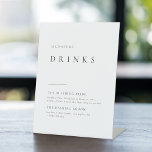 Simply Elegant Typography Modern Signature Drinks Pedestal Sign<br><div class="desc">Elegant black and white minimalist typography design in timeless serif font,  simple and clean. Great wedding signature drinks sign for minimalist wedding,  modern wedding and classic wedding. 
See all the matching pieces in collection.</div>