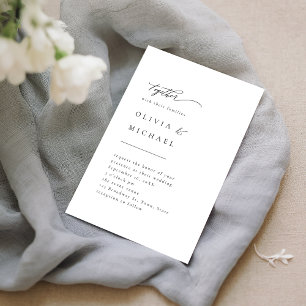 Simply Elegant Typography Modern Wedding Invitatio Invitation